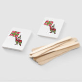 Elf With Polka Dot Gift rectangle hand fans Handwaaier (Niet-gemonteerd)