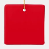 Elf With Polka Dot Gift square ceramic ornament (Achterkant)