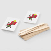 Elf With Red Box rectangle hand fans Handwaaier (Niet-gemonteerd)