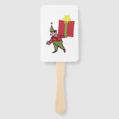 Elf With Red Box rectangle hand fans Handwaaier (Voorkant)