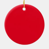 Elf With Red Box round ceramic ornament (Achterkant)