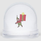 Elf With Red Box snow globe Sneeuwbol (Achterkant)