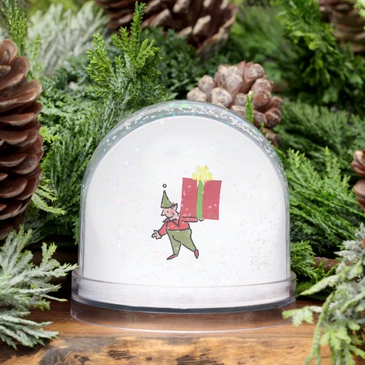 Elf With Red Box snow globe Sneeuwbol (Winter)