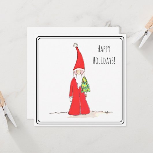 Elf with Tree Kaart (Voorkant / Achterkant in situ)