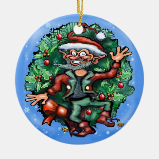 Elf Wreath Ornament (Voorkant)
