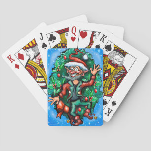 Elf Wreath Pokerkaarten