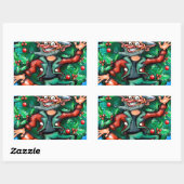 Elf Wreath Rechthoekige Sticker (Vel)