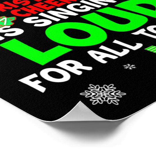 Elf Xmas The Way To Spread Christmas Cheer Men Wom Poster (Hoek)