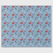 Elf "Zoon van een notenkraker" Winterpatroon Cadeaupapier (Vlak)