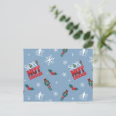 Elf "Zoon van een Notenkraker" Winterpatroon Feestdagenkaart (Staand voorkant)