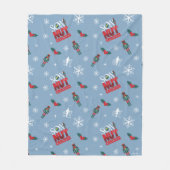 Elf "Zoon van een notenkraker" Winterpatroon Fleece Deken (Voorkant)