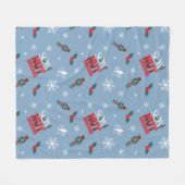 Elf "Zoon van een notenkraker" Winterpatroon Fleece Deken (Voorkant (Horizontaal))