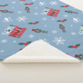 Elf "Zoon van een notenkraker" Winterpatroon Sherpa Deken (3/4)