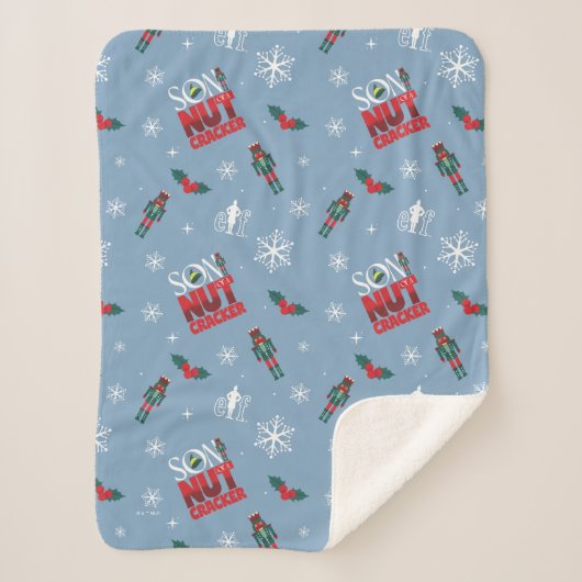 Elf "Zoon van een notenkraker" Winterpatroon Sherpa Deken (Voorkant)