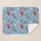 Elf "Zoon van een notenkraker" Winterpatroon Sherpa Deken (Voorkant (horizontaal))