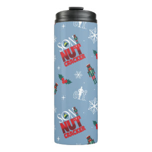 Elf "Zoon van een notenkraker" Winterpatroon Thermosbeker