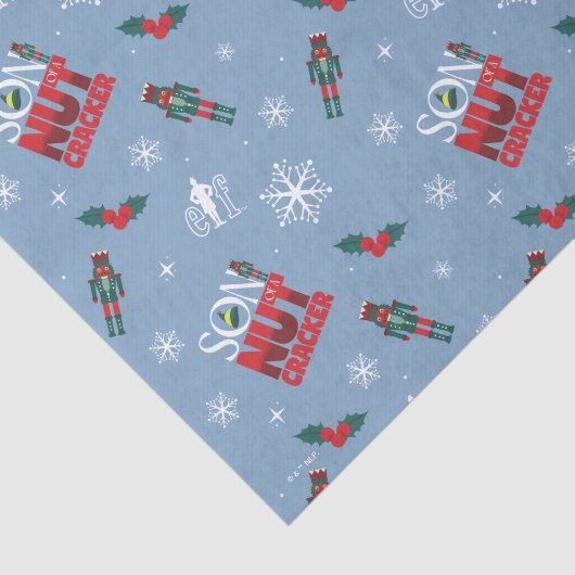 Elf "Zoon van een notenkraker" Winterpatroon Tissuepapier (Detail)