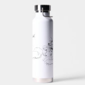 Elf zwart-wit illustratie waterfles (Links)