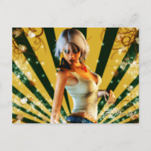 Elfachtig ModelThema van het Seizoen Briefkaart