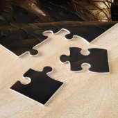 Elfachtige Boskoningin met haar Draak Legpuzzel (Zijkant)