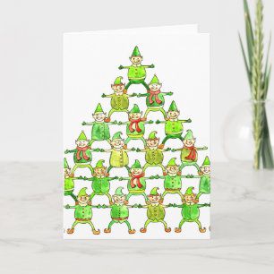 Elfboom Kerst Kaart
