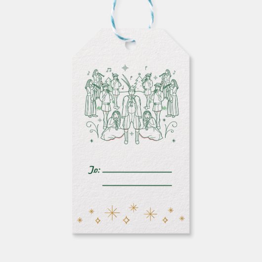 Elfde DAG VAN KERSTMIS / Kerst Gift Label Cadeaulabel (Achterkant)