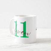 Elfde jaar met personalisatie koffiemok (Voorkant links)