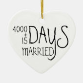 Elfde verjaardag 11 jaar echtgenote keramisch ornament (Voorkant)