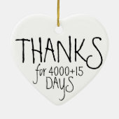 Elfde verjaardag 11 jaar echtgenote keramisch ornament (Achterkant)