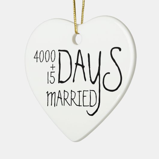 Elfde verjaardag 11 jaar echtgenote keramisch ornament (Links)