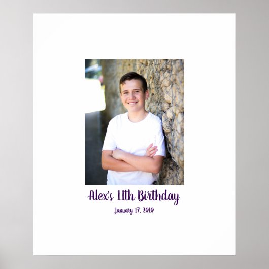 elfde verjaardag 11e teken in Feestbord 11 Poster (Voorkant)