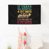 elfde verjaardag elf jaar Geweldige Spandoek (Insitu)