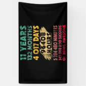 elfde verjaardag elf jaar Geweldige Spandoek (Verticaal)