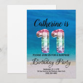 elfde verjaardag kaart (Voorkant / Achterkant)