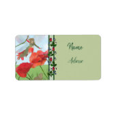 Elfe im Blumenbeet Adressaufkleber Etiket (Voorkant)