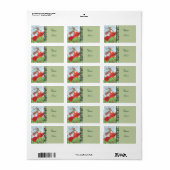 Elfe im Blumenbeet Adressaufkleber Etiket (Full Sheet)