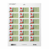 Elfe im Blumenbeet Adressaufkleber Etiket (Full Sheet)