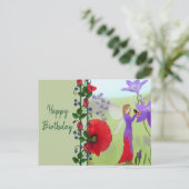 Elfe im Blumenbeet Briefkaart (Staand voorkant)