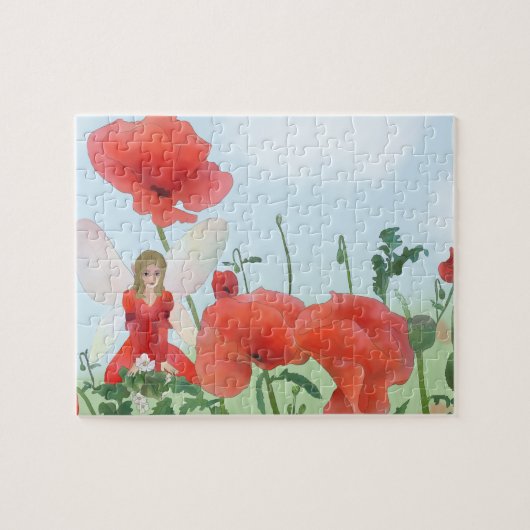 Elfe im Mohn Legpuzzel (Horizontaal)