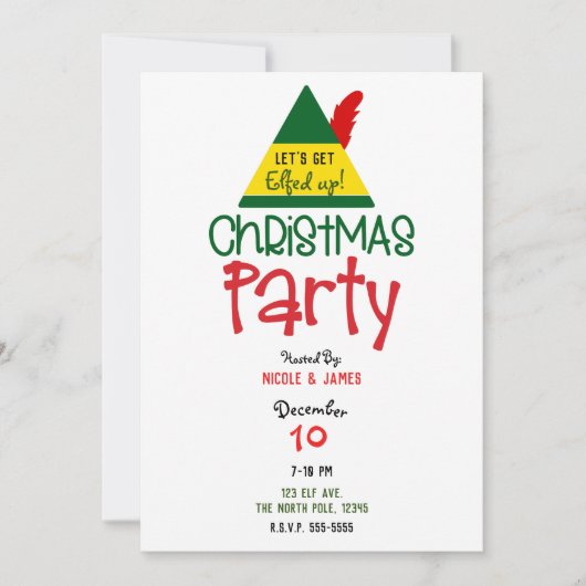 Elfed Holiday Elf Party beroemd gemaakt door Elf P Kaart (Voorkant)