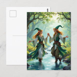 Elfen dansen briefkaart