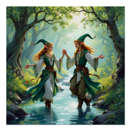 Elfen dansen perfect poster (Voorkant)