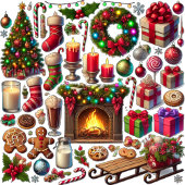 Elfen eten goodies cadeaupapier