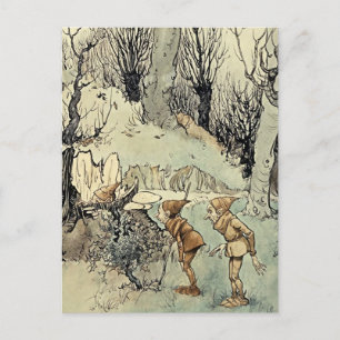 “Elfen in het bos” door Arthur Rackham Briefkaart