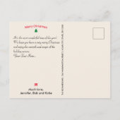  Elfen in Rode Merry Christmas Custom Note Briefkaart (Achterkant)