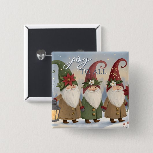  Elfen "Joy to All" Button (Voorkant /achterkant)