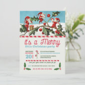  Elfen Kerstfeest Kaart (Staand voorkant)