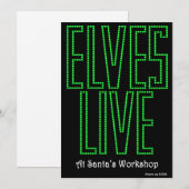 Elfen leven feestdagenkaart (Voorkant / Achterkant)