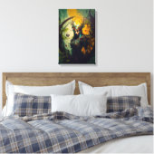 Elfen Ranger Fantasy Canvas Print | D&D Cadeau (Insitu (Slaapkamer))