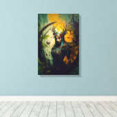 Elfen Ranger Fantasy Canvas Print | D&D Cadeau (Insitu (Houten vloer))